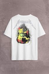 Metallica Kirk Ouija Board Guitar Rock Gitar Sırt Ön Baskılı Oversize Tişört Unisex T-Shirt - Thumbnail