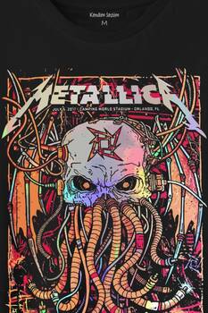 Metallica Music Poster Rock Metal Baskılı Tişört Unisex T-Shirt