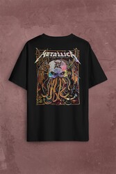 Metallica Music Poster Rock Metal Sırt Ön Baskılı Oversize Tişört Unisex T-Shirt - Thumbnail