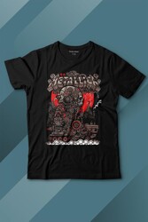 Metallica New Yeni 2K Rock Metal Music Kırk James Lars Robert Baskılı Tişört Çocuk T-shirt - Thumbnail