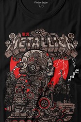 Metallica New Yeni 2K Rock Metal Music Kırk James Lars Robert Baskılı Tişört Çocuk T-shirt - Thumbnail