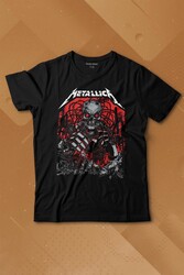 Metallica Rock Music Metal Skull Kuru Kafa James Lars Kırk Robert Baskılı Tişört Çocuk T-shirt - Thumbnail