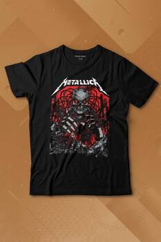 Metallica Rock Music Metal Skull Kuru Kafa James Lars Kırk Robert Baskılı Tişört Çocuk T-shirt