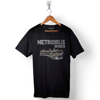 Metrobus Wars Savaşları Otobüs Trafik İstanbul Baskılı Tişört Unisex T-Shirt