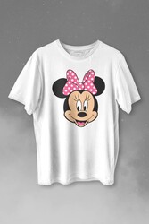 Mıckey Mınnıe Mouse Çocuk Kız Baskılı Tişört Unisex T-shirt - Thumbnail