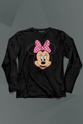 Mıckey Mınnıe Mouse Çocuk Kız Uzun Kollu Tişört Baskılı T-Shirt - Thumbnail