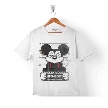 MICKEY MOUSE LOGO HAPİSHANE ÇOCUK TİŞÖRT