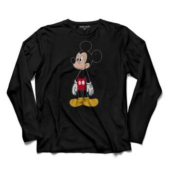 MICKEY MOUSE MIKI LOGO UZUN KOLLU TİŞÖRT