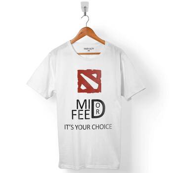 MID OR FEED DOTA 2 DOTA2 LOGO ERKEK TİŞÖRT