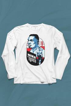 Mike Tyson Boks Box Spor Kral Ring Uzun Kollu Tişört Baskılı T-Shirt