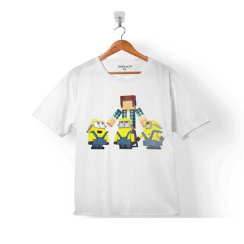 MINECRAFT MINIONS MİNYONLAR MINIONCRAFT 2 ÇOCUK TİŞÖRT