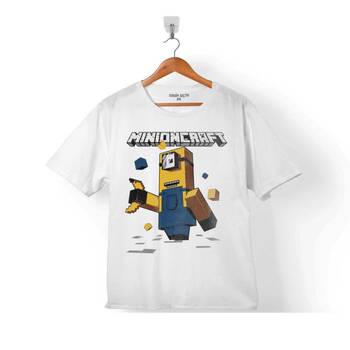 MINECRAFT MINIONS MİNYONLAR MINIONCRAFT 3 ÇOCUK TİŞÖRT