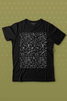 Minimal Drawing Çizim Geometrik Baskılı Tişört Çocuk T-shirt