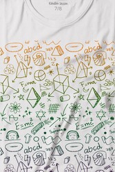 Minimal Drawing Çizim Geometrik Renk Baskılı Tişört Çocuk T-shirt - Thumbnail