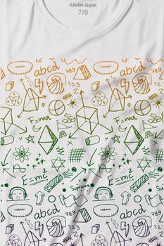 Minimal Drawing Çizim Geometrik Renk Baskılı Tişört Çocuk T-shirt