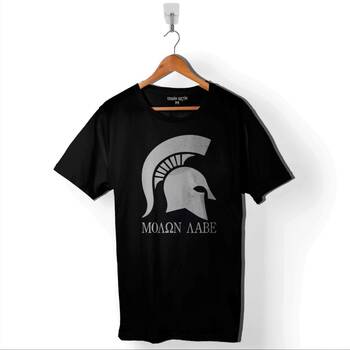 Moaon Aabe Spartan 300 SpartAli Kask Savaşçı Baskılı Tişört Unisex T-Shirt