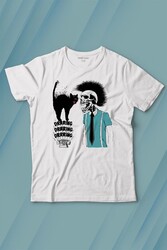 Mohikan İskelet Adam Kara Kedi Nostalji Telefon Zili Baskılı Tişört Çocuk T-shirt - Thumbnail