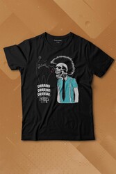 Mohikan İskelet Adam Kara Kedi Nostalji Telefon Zili Baskılı Tişört Çocuk T-shirt - Thumbnail