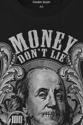 Money Dont Lie Keep It 100 Dollars USD Money Baskılı Tişört Unisex T-shirt - Thumbnail