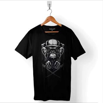 Monkey Graffıtı Maymun Grafik Baskılı Tişört Unisex T-Shirt