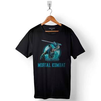 Mortal Kombat Sub Zero Logo Baskılı Tişört Unisex T-Shirt