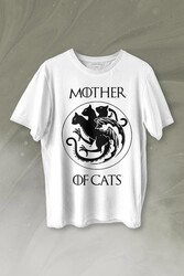 Mother Of Cats Mom Kedi Annesi Hayvansever Veteriner Mommy Baskılı Tişört Unisex T-shirt - Thumbnail