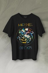 Mother Of Cats Mom Kedi Annesi Hayvansever Veteriner Mommy Baskılı Tişört Unisex T-Shirt - Thumbnail