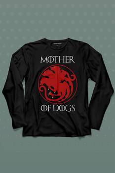 Mother Of Dogs Hayvansever Köpek Annesi Uzun Kollu Tişört Baskılı T-Shirt