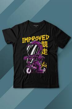 Motor Bike Kide Motocross Improved Japanese Japonca Baskılı Tişört Çocuk T-shirt