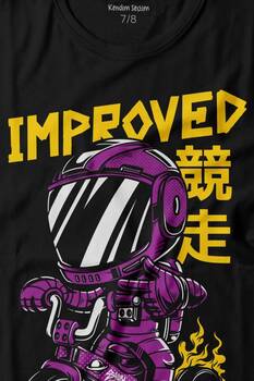 Motor Bike Kide Motocross Improved Japanese Japonca Baskılı Tişört Çocuk T-shirt