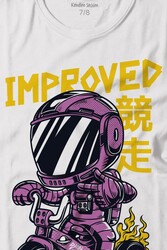 Motor Bike Kide Motocross Improved Japanese Japonca Baskılı Tişört Çocuk T-shirt - Thumbnail