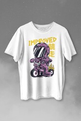 Motor Bike Kide Motocross Improved Japanese Japonca Baskılı Tişört Unisex T-shirt - Thumbnail