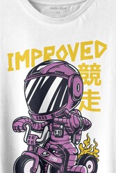 Motor Bike Kide Motocross Improved Japanese Japonca Baskılı Tişört Unisex T-shirt - Thumbnail