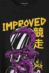 Motor Bike Kide Motocross Improved Japanese Japonca Baskılı Tişört Unisex T-Shirt - Thumbnail