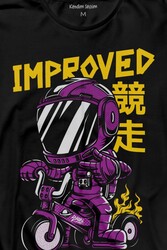 Motor Bike Kide Motocross Improved Japanese Japonca Uzun Kollu Tişört Baskılı T-Shirt - Thumbnail