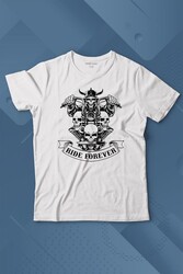 Motorcycle Skull Ride Forever Motosiklet Baskılı Tişört Çocuk T-shirt - Thumbnail