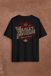 Motosiklet Harley Motor Built To Last Est 1903 Sırt Ön Baskılı Oversize Tişört Unisex T-Shirt - Thumbnail