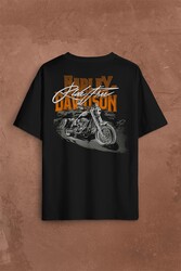 Motosiklet Harley Motor Orange Bar Ride Free Sırt Ön Baskılı Oversize Tişört Unisex T-Shirt - Thumbnail