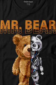 Mr Bear Robotic Ayı Urban Streetwear Sokak Baskılı Tişört Çocuk T-shirt