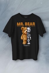 Mr Bear Robotic Ayı Urban Streetwear Sokak Baskılı Tişört Unisex T-Shirt - Thumbnail