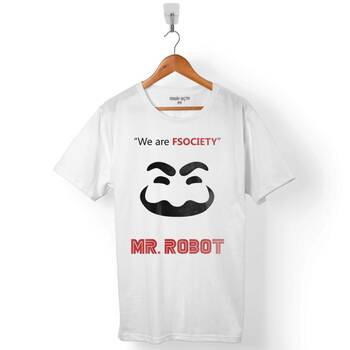 MR. MR ROBOT WHO IS FSOCIETY BEN ROBOT ERKEK TİŞÖRT