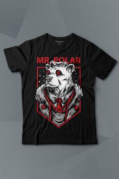 Mr Polar Kutup Ayısı Animal Baskılı Tişört Çocuk T-shirt