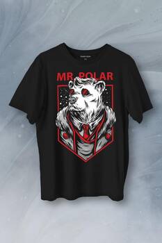 Mr Polar Kutup Ayısı Animal Baskılı Tişört Unisex T-Shirt