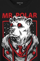 Mr Polar Kutup Ayısı Animal Baskılı Tişört Unisex T-Shirt - Thumbnail