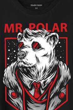 Mr Polar Kutup Ayısı Animal Baskılı Tişört Unisex T-Shirt