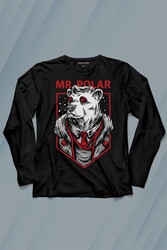 Mr Polar Kutup Ayısı Animal Uzun Kollu Tişört Baskılı T-Shirt - Thumbnail