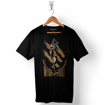 Muay Thai MuayThai Kick Boks Boxing Uzak Doğu Baskılı Tişört Unisex T-Shirt