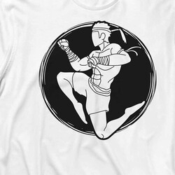 Muay Thai Muaythai Kick Boks BoxingUzak Doğu Uzun Kollu Tişört Baskılı T-Shirt - Thumbnail