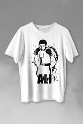 Muhammed Ali Boks Champion Boxing Baskılı Tişört Unisex T-shirt - Thumbnail