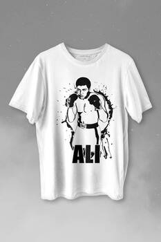 Muhammed Ali Boks Champion Boxing Baskılı Tişört Unisex T-shirt